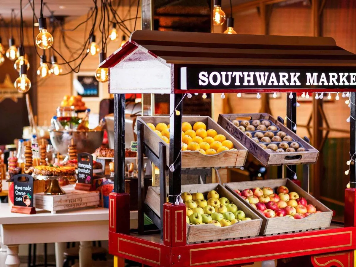 Fresh fruit and vegetable stand near Borough Market
